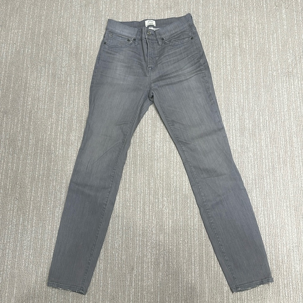 J. Crew grey wash skinny jeans